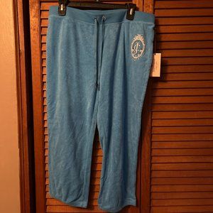 Juicy Couture Towel Terry Crop Pants WOMENS LARGE **NWT**
